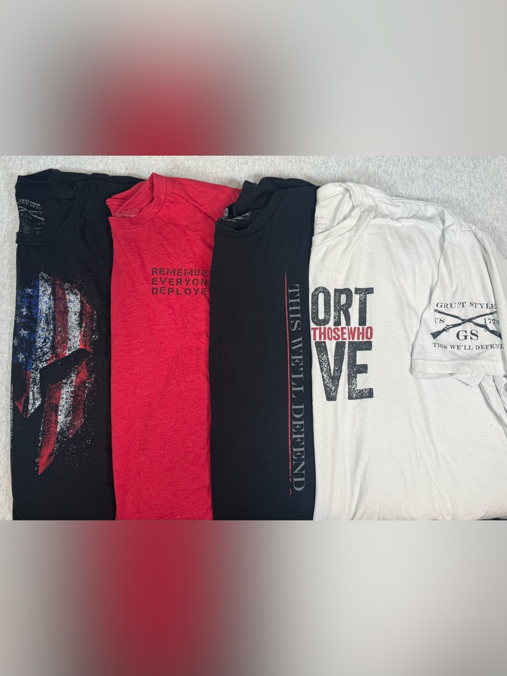 Grunt Style Patriotic Military Graphic T-Shirt Bundle 4-Pack - Men’s 3XL
